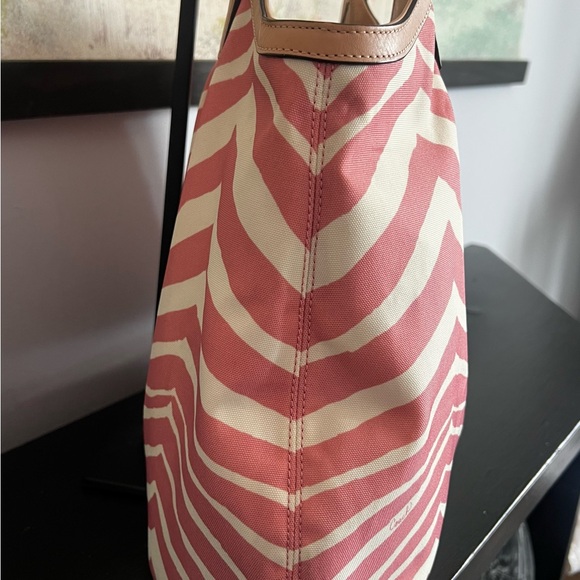 Coach Devon Pink and Cream Zebra Tote 2013 - Picture 10 of 15